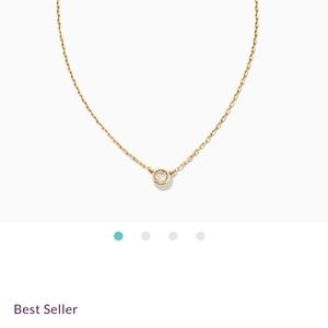 Kendra Scott Audrey 14k yellow gold pendant diamond necklace